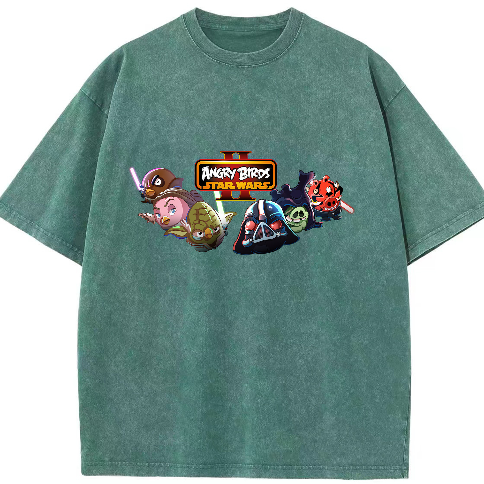 （画像用） Angry Birds アングリーバード 綿100% ヴィンテージ風 半袖Tシャツ（フロントプリント）